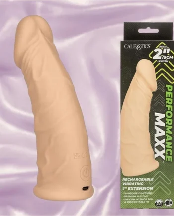 Performance Maxx Rechargeable Vibrating Extension-Ivory 7"