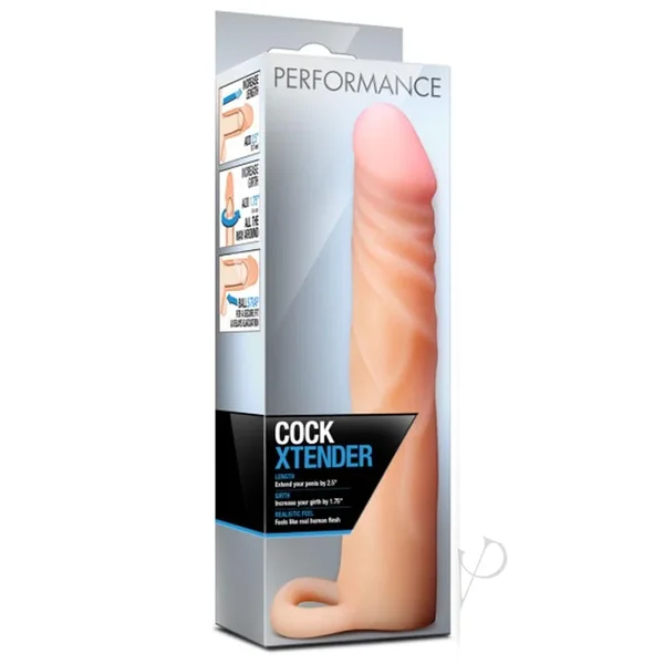 Performance Realistic Penis Sleeve Cock Xtender Flesh 7 Inch