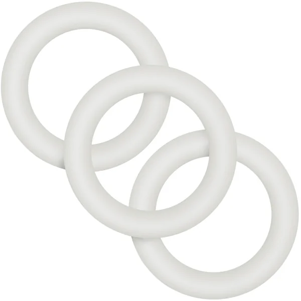 Performance VS2 Pure Premium Small Silicone Cock Rings By Blush Novelties - Glow-In-The-Dark White