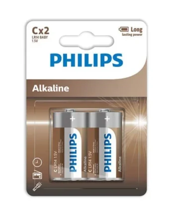 PHILIPS - ALKALINE BATTERIES C LR14 BLISTER*2
