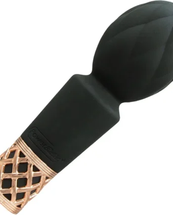 Pillow Talk Secrets Pleasure Rechargeable Silicone Mini Wand - Black & Rose Gold