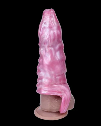 Pink Fantasy Cock Sleeve Sheath Extender - Dragon Dildo Cocksleeve Penis Extension