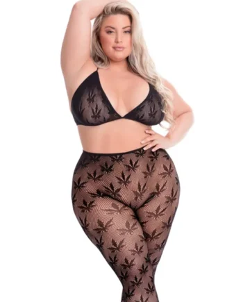 Pink Lipstick – 2pc All About Leaf – Black – Queen