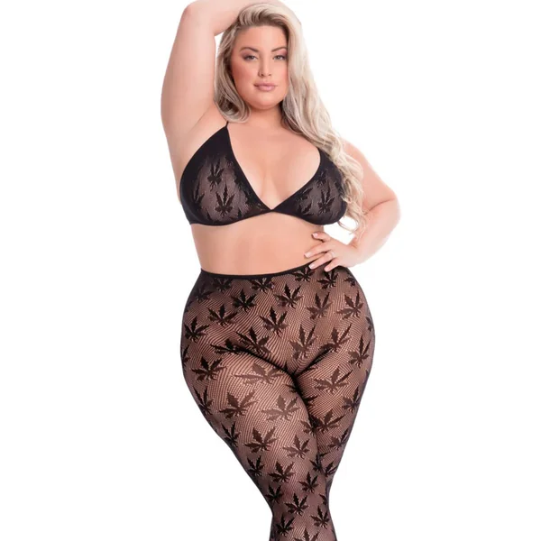 Pink Lipstick – 2pc All About Leaf – Black – Queen