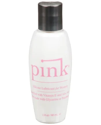 Pink Silicone Lube Flip Top Bottle