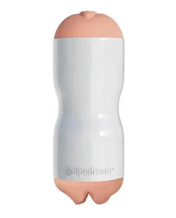 Pipedream Extreme Toyz Tight Grip Pussy and Mouth Masturbator – Pussy and Mouth – White/Vanilla