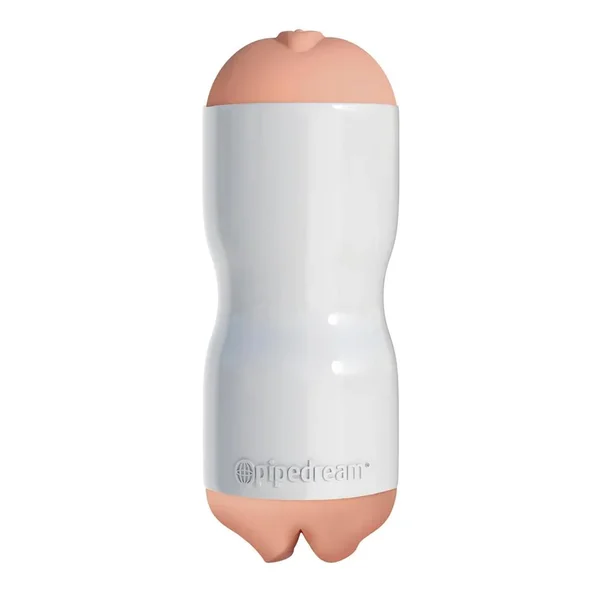 Pipedream Extreme Toyz Tight Grip Pussy and Mouth Masturbator – Pussy and Mouth – White/Vanilla