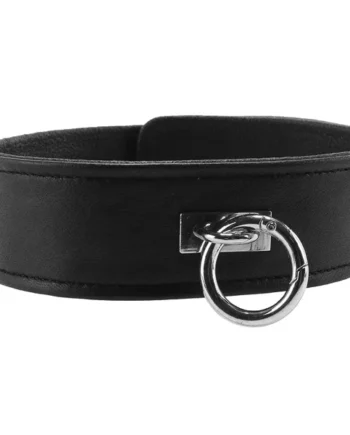 Plain Leather Collar in Black
