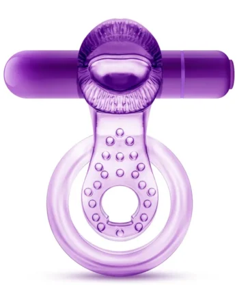 Play With Me - Lick It - Vibrating Double Strap Cockring - Purple