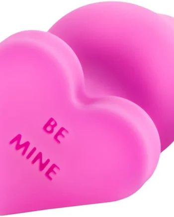 Play With Me Naughty Candy Heart Silicone Butt Plug By Blush - Be Mine Pink