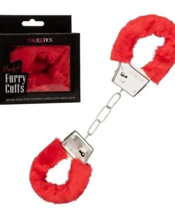 PLAYFUL FURRY CUFFS RED
