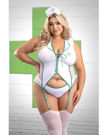 Plus Size Herbal Remedy Nurse Costume 1X/2X
