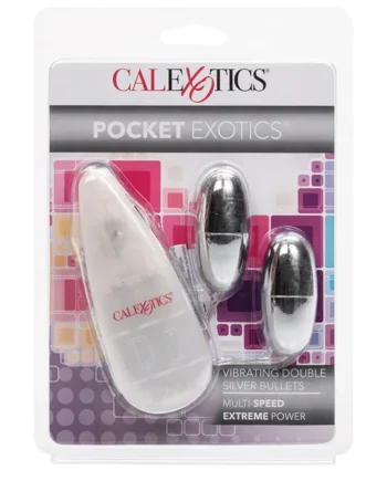 Pocket Exotics Vibrating Double Silver Bullets