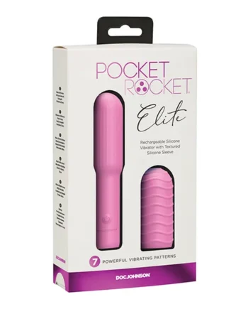 Pocket Rocket Elite Rechargeable W-removable Sleeve - Pink