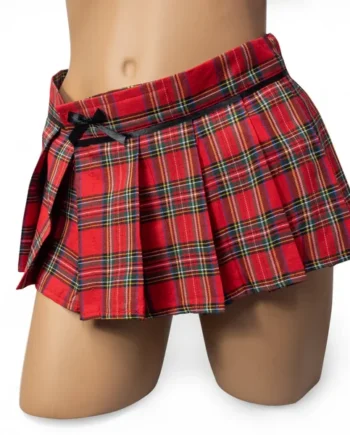Poison Rose Plaid Schoolgirl Skirt