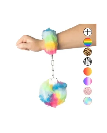Poison Rose Premium Fluffy Handcuffs – Multicolour