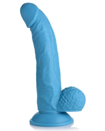 Pop Pecker 7.5 Inch Dildo With Balls - Blue