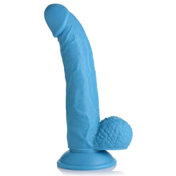 Pop Pecker 7.5 Inch Dildo With Balls - Blue