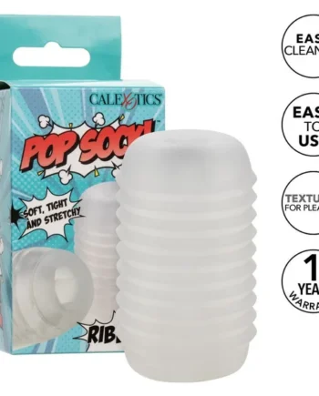 Pop Sock Ribbed Masturbator by Cal Exotics