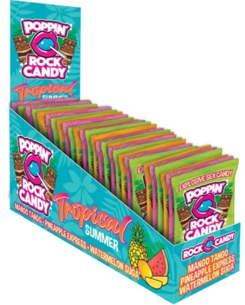 Popping Rock Tropical Summer 36 Pk Display - Mango Tango - Pineapple Express - Watermelon Sugar