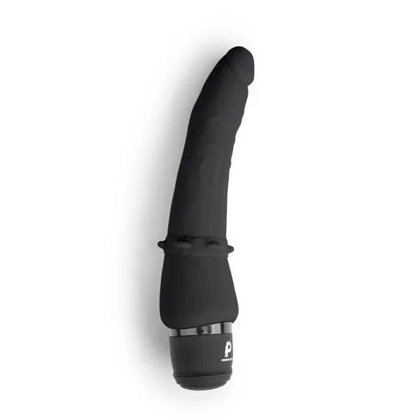 Powercocks 7″ Slim Anal Realistic Vibrator Black