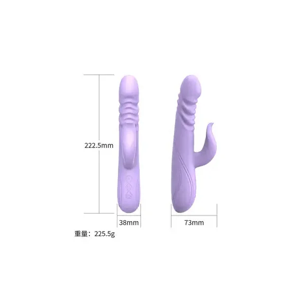 Powerful Rabbit Vibrator with Dual Stimulation Silicone Adult Toy with 10 Speeds