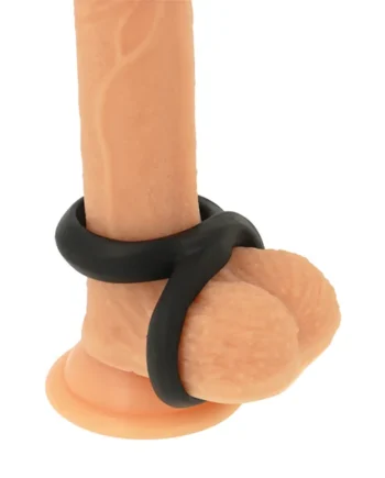 POWERING - SUPER FLEXIBLE AND RESISTANT PENIS AND TESTICLE RING PR12 BLACK