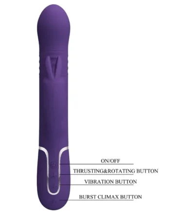 PRETTY LOVE - COALE RABBIT VIBRATOR 4 IN 1 PURPLE