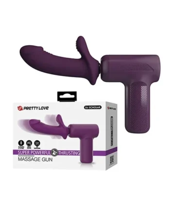 Pretty Love DJ Scholar Dual Thrusting Gun Massager – Purple