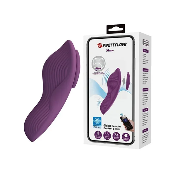 Pretty Love Mane Magnetic App-Controlled Panty Vibe – Purple