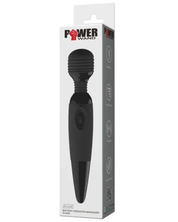 PRETTY LOVE POWER WAND-BLACK SILICONE VIBRATOR