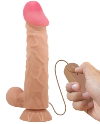 PRETTY LOVE - SLIDING SKIN SERIES REALISTIC DILDO WITH SLIDING SKIN SUCTION CUP REMOTE CONTROL FLESH 24 CM