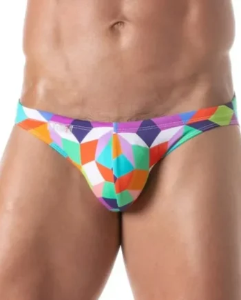 Print Swim Mini Briefs Purple – Size : S
