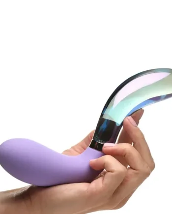 Prisms® 10X Pari Dual Ended Wavy Silicone and Glass Vibrator