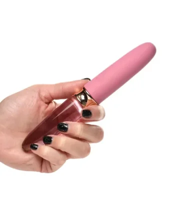 Prisms® 10X Rosé Dual Ended Smooth Silicone and Glass Vibrator
