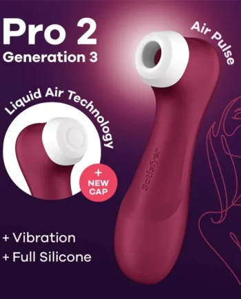 Pro 2 Gen 3 Liquid Air Technology Suction and Vibration Wine Red