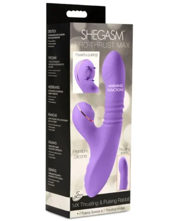 Pro-Thrust Max 14x Thrusting and Pulsing Silicone Rabbit - Purple