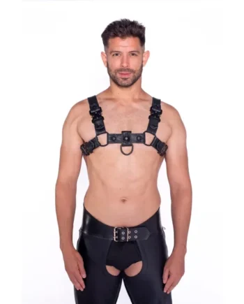 Prowler RED Bull Harness Black with Metal Fittings L