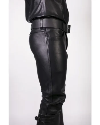 Prowler RED Leather Jeans Black 38in