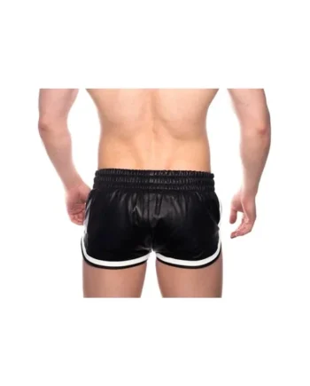 Prowler RED Leather Sport Shorts – XSmall – Black/White