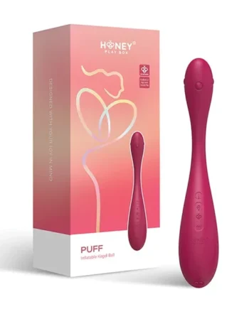 Puff App-Controlled Inflatable Kegel Ball – Dark Red