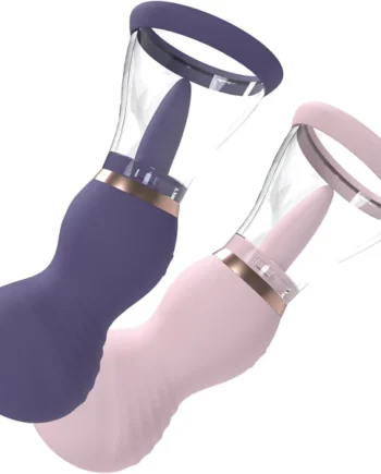Pumped Sensual Automatic Silicone Rechargeable Vulva & Breast Pump With Tongue