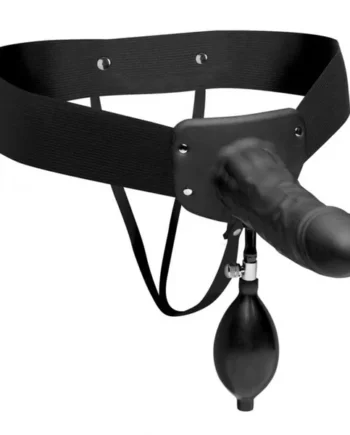 Pumper Inflatable Black Hollow Strap On for Men by Master Series