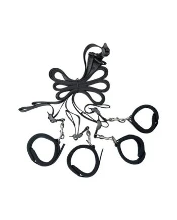 Punishment Bed Restraints (5 Piece Set) – Black