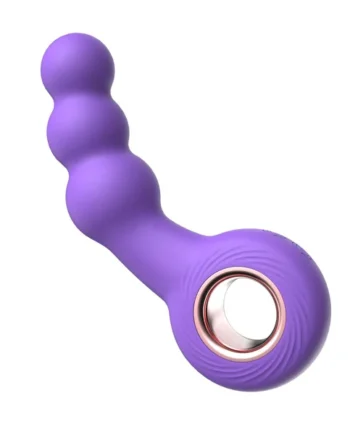 Purple Handheld G-Spot & Prostate Massager with Beads- (USB Rechargeable)