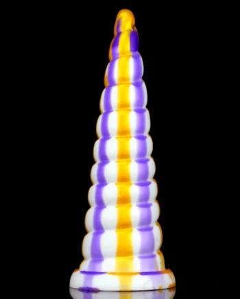 Pyramid Anal Dildo Butt Plug - Exotic Color-Mixing Silicone Vaginal Prostate Massager