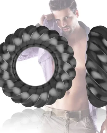 QUYUE 3D Spiral Penis Trainer Delay Ejaculation Tight Cock Ring