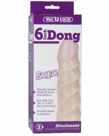 RAGING HARD ON 6IN DONG VAC U LOCK BX