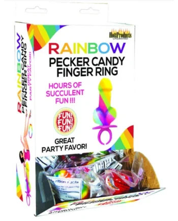 Rainbow Cock Ring Pop - 12 Piece Display
