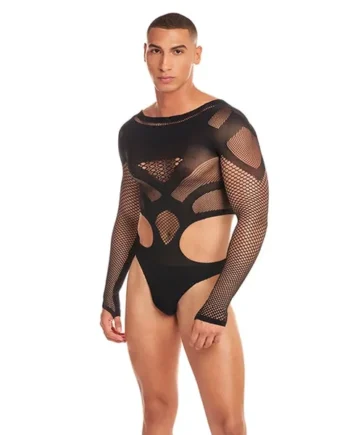 Rainbow Party Out of Orbit Mesh Bodysuit – Black S/M